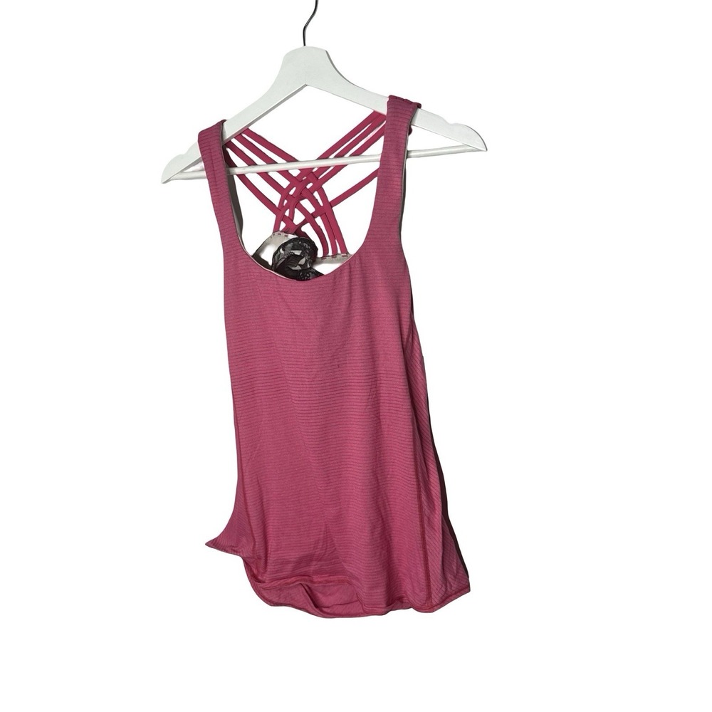 Lululemon Wild Tank Heathered Bon Bon So Fly Butterfly Angel Wing Built In Bra 6